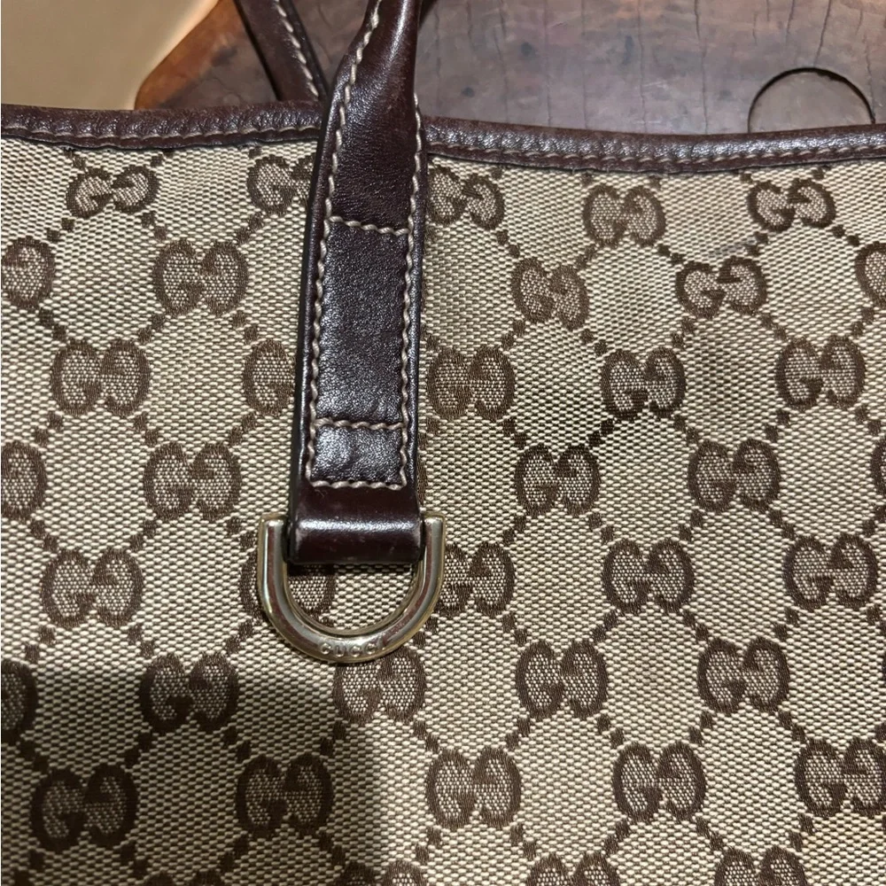 Gucci Beige and Brown GG Canvas Tote - Picture 11 of 12